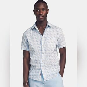 Faherty Brand Short Sleeve Playa Shirt Size M